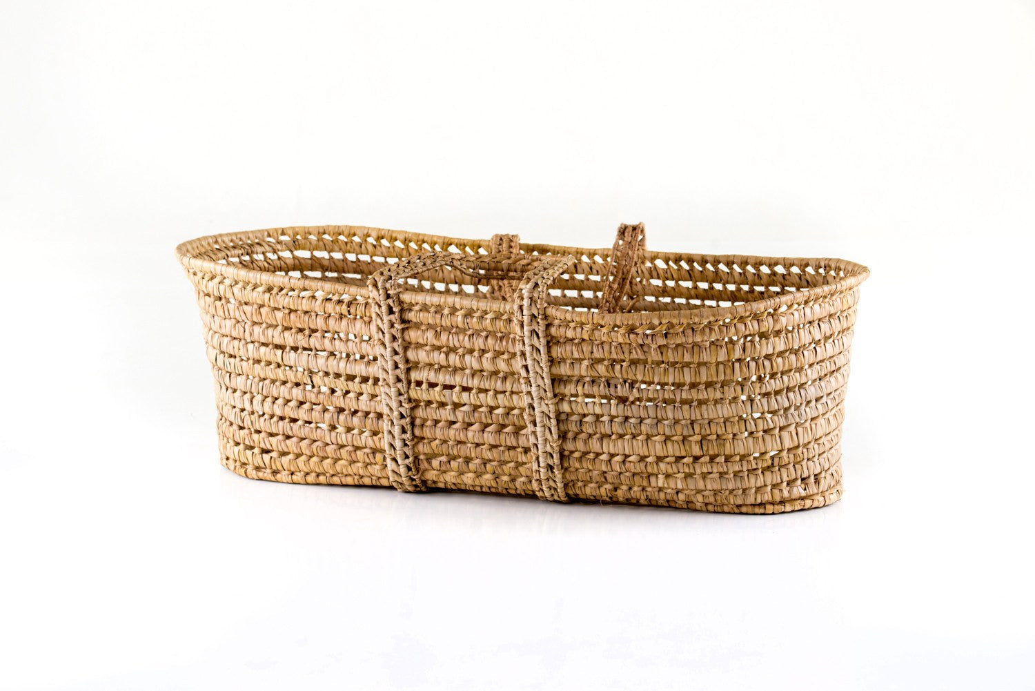 Hand made raffia dog toy basket