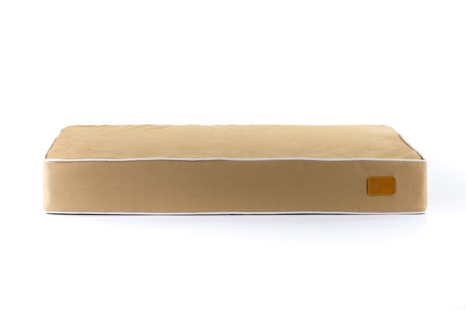 Sand and cream Classic natural luxury dog bed. 
