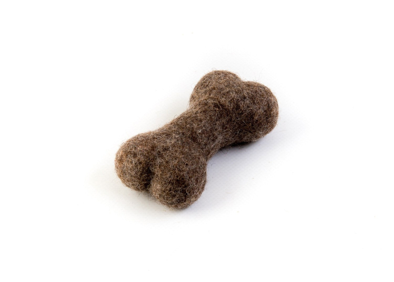 natural brown felted wool bones.