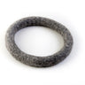 Natural grey felted wool ring small